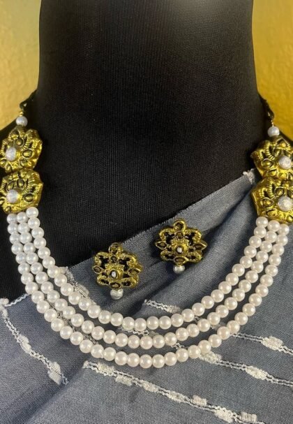 3 layer white pearl set