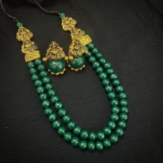 green pearl jewellery set