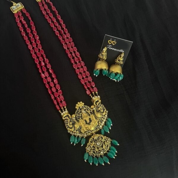 teracotta chain with jhumkA