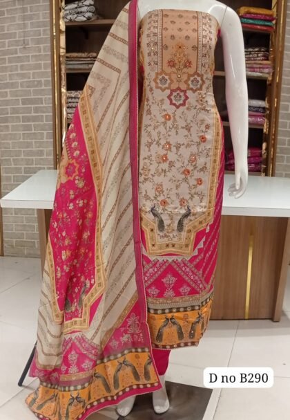 Soft muslin silk suit
