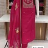 Maheshwari silk dress material neck work