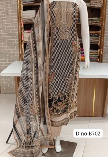 Imported soft organza digital print.