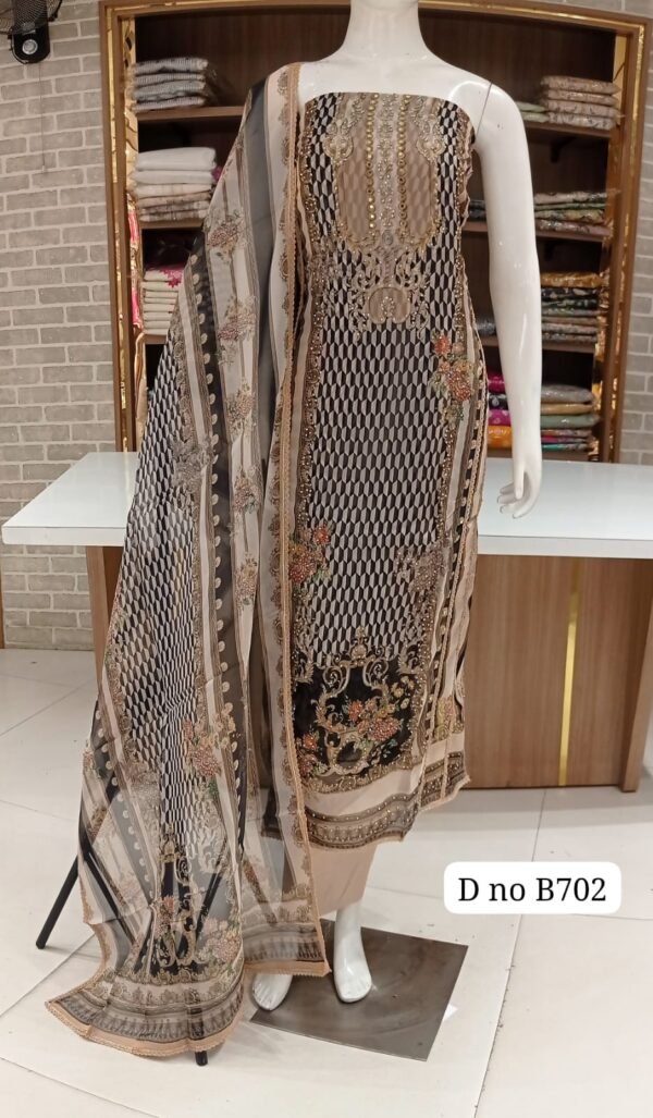 Imported soft organza digital print.